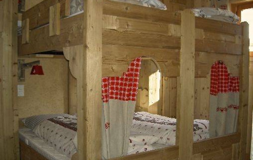Location de vacances - Chalet à Servoz - La chambre 4 lits soit 2x2 matelas de 80x190