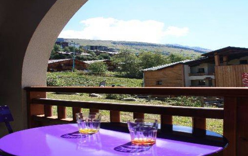 Location de vacances - Studio à Les Deux Alpes - Vue du balcon