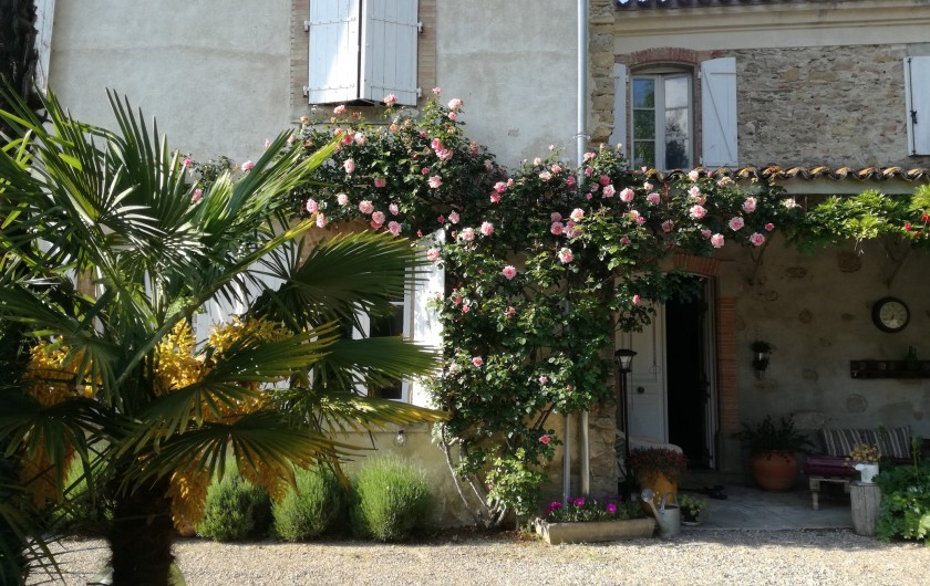 Location de vacances - Mas à Loupia - L'entrée de la maison et son porche