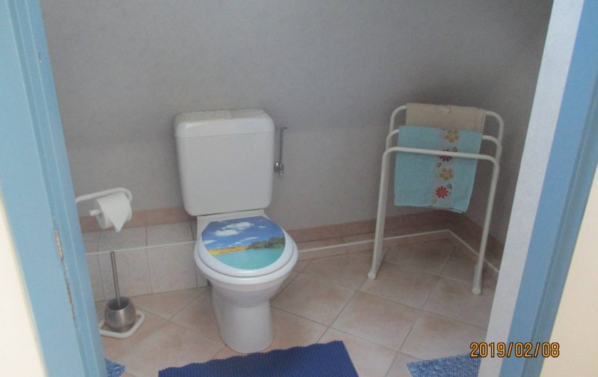 Location de vacances - Chambre d'hôtes à Eguisheim - Sa salle  de  bain  avec  douche lavabo