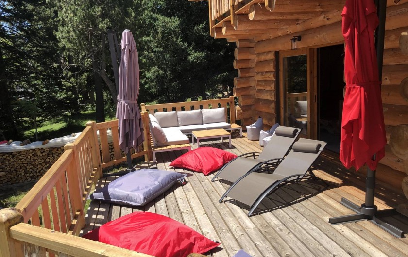 Location de vacances - Chalet à Bolquère - La terrasse en configuration repos