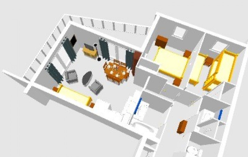 Location de vacances - Appartement à Les Menuires - Plan relief