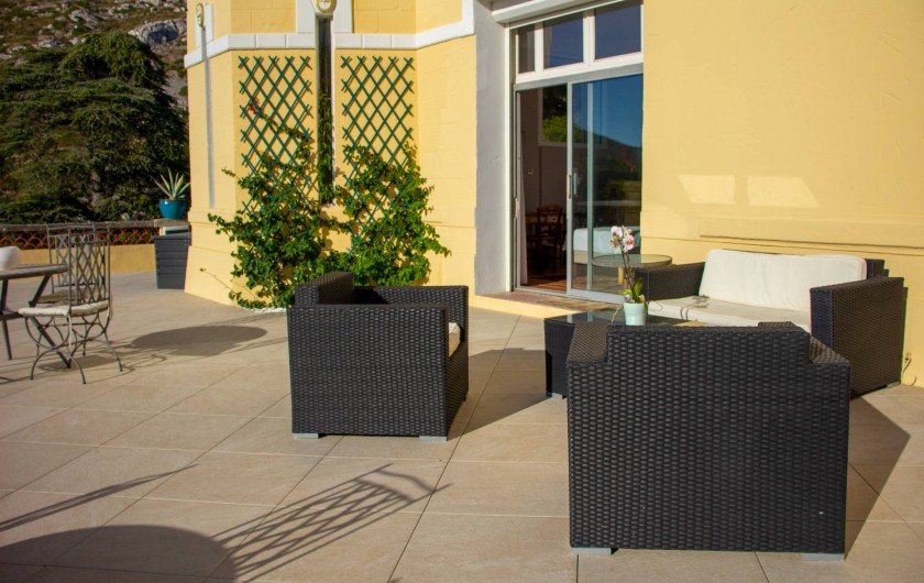 Location de vacances - Villa à Marseille - Le salon de la terrasse