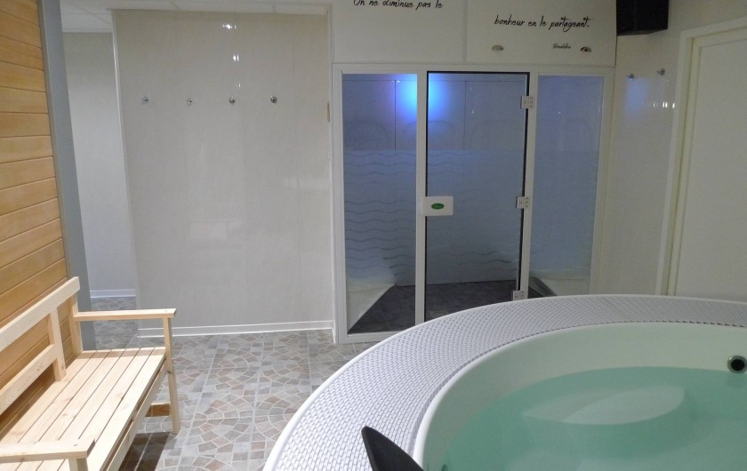 Location de vacances - Studio à Saint-Malo - au rez de chaussée, notre spa avec jacuzzi et hammam...