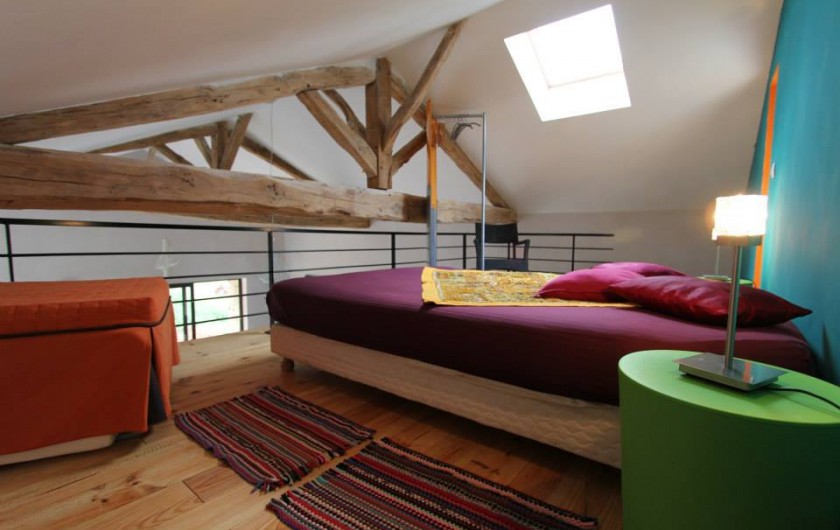 Location de vacances - Gîte à Bourrou - chambre mezzanine la grangette