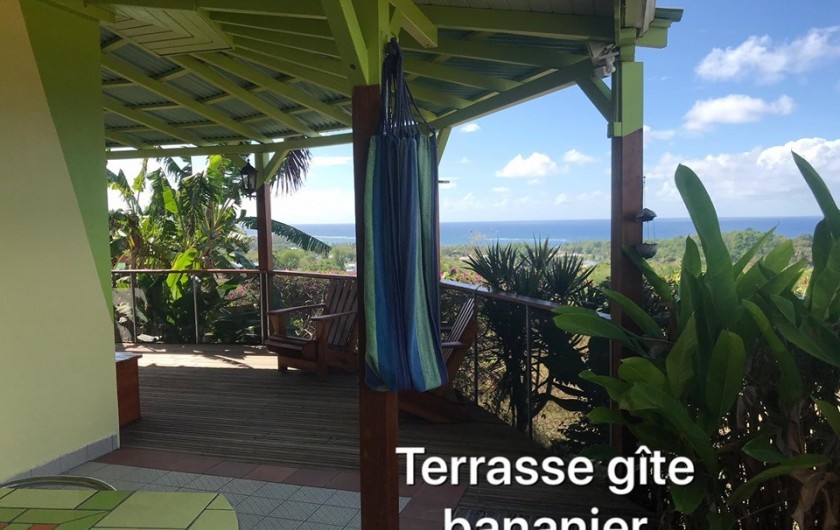 Location de vacances - Gîte à Sainte-Anne - gite bananier 2 a 4 pers une chambre  et dans l espace salon canape lit