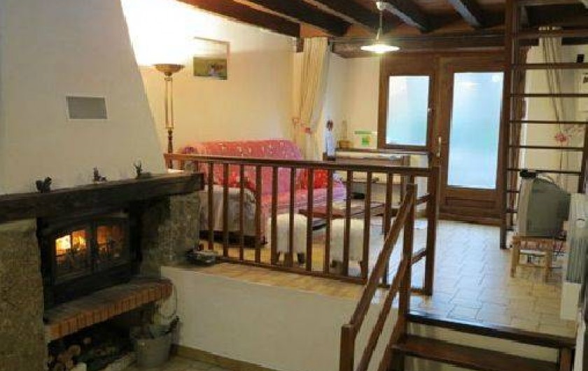 Location de vacances - Gîte à Saint-Pierre-de-Nogaret - Cheminée avec bois fourni gratuitement...