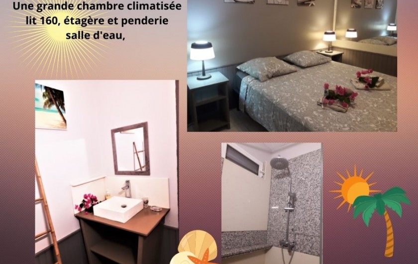 Location de vacances - Gîte à Sainte Rose - FLAMBOYANT un chambre lit 160