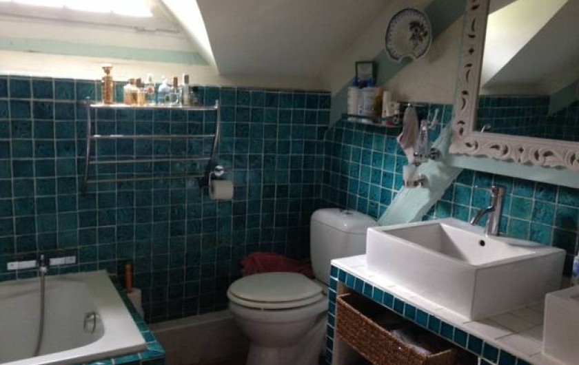 Location de vacances - Maison - Villa à Vitry-aux-Loges - Salle de bains  Baignoire + douche - WC