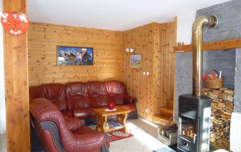 Location de vacances - Maison - Villa à Les Orres - Coin détente et Feu