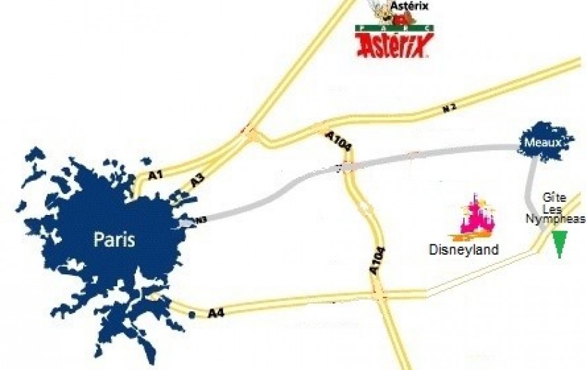 Location de vacances - Gîte à Crécy-la-Chapelle - plan de localisation