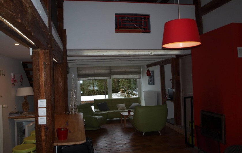 Location de vacances - Gîte à Corcieux - Grande pièce à vivre côté salon