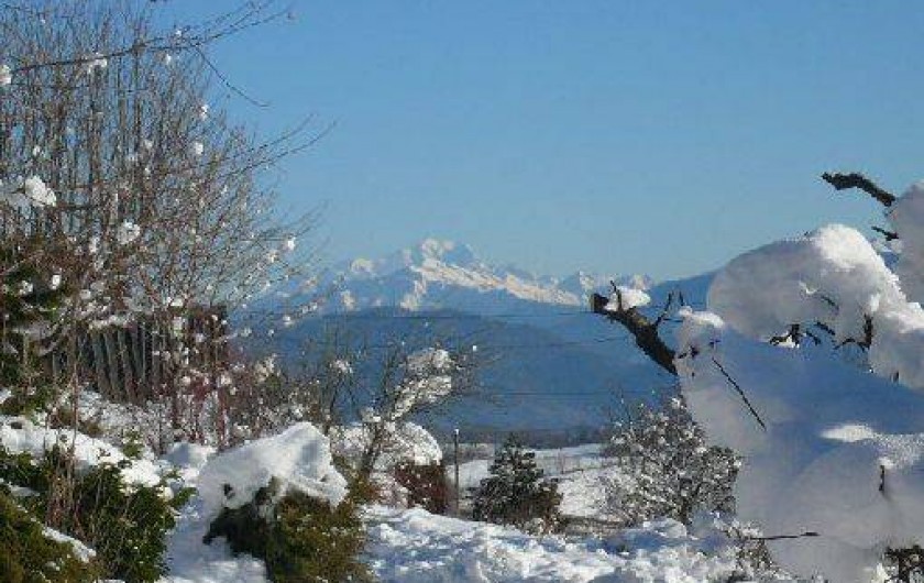 Location de vacances - Chalet à Saint-Hilaire - Vue sur le mont blanc
