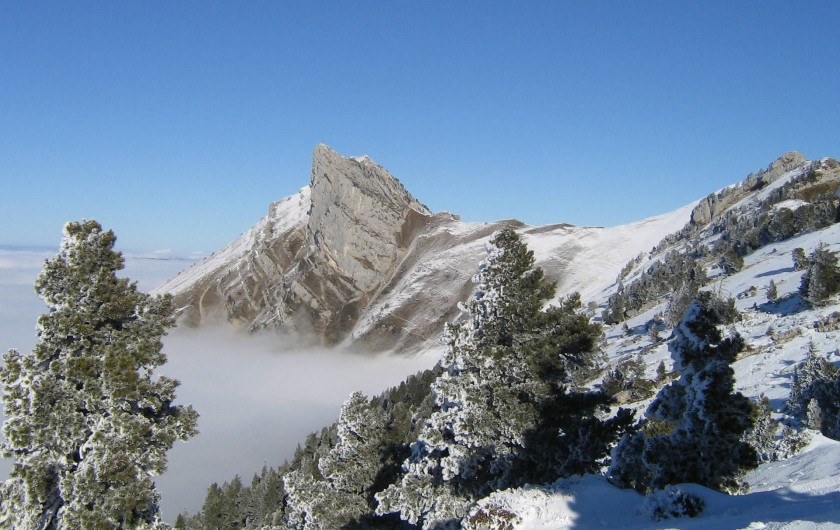 Location de vacances - Chalet à Saint-Hilaire - vue de nos montagne ballade en raquettes