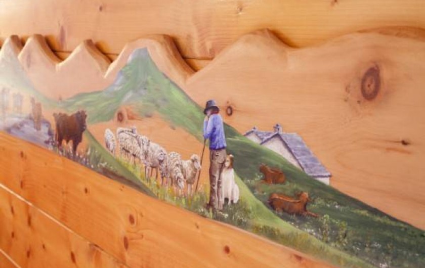 Location de vacances - Appartement à Pralognan-la-Vanoise - L'emmontagnée,  peinte par une artisan de Pralognan