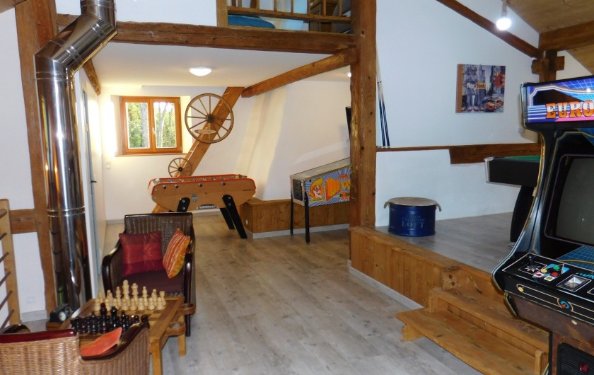 Location de vacances - Gîte à Arrentès-de-Corcieux - Salle de jeux Baby-foot et Flipper