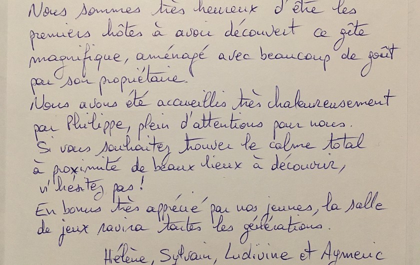 Location de vacances - Gîte à Arrentès-de-Corcieux - Avis client
