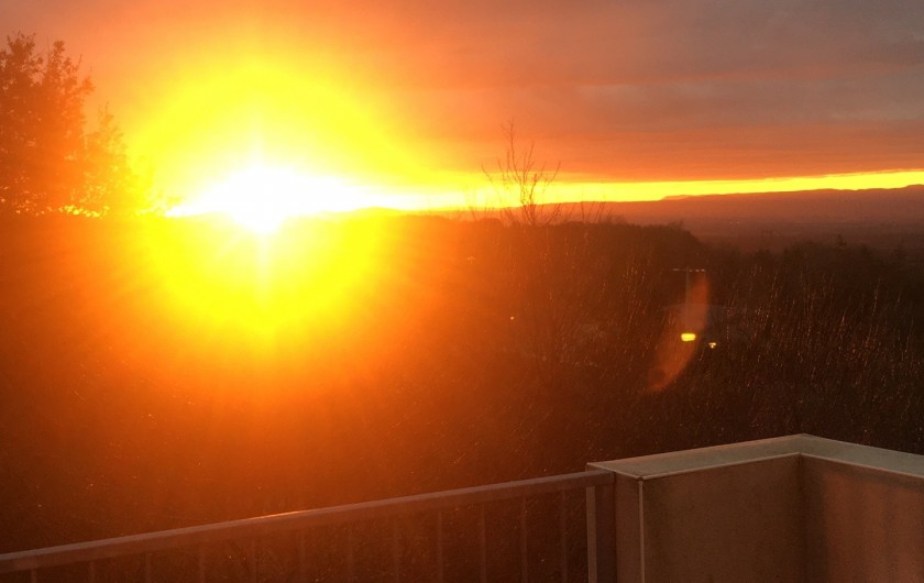 coucher de soleil de la terrasse