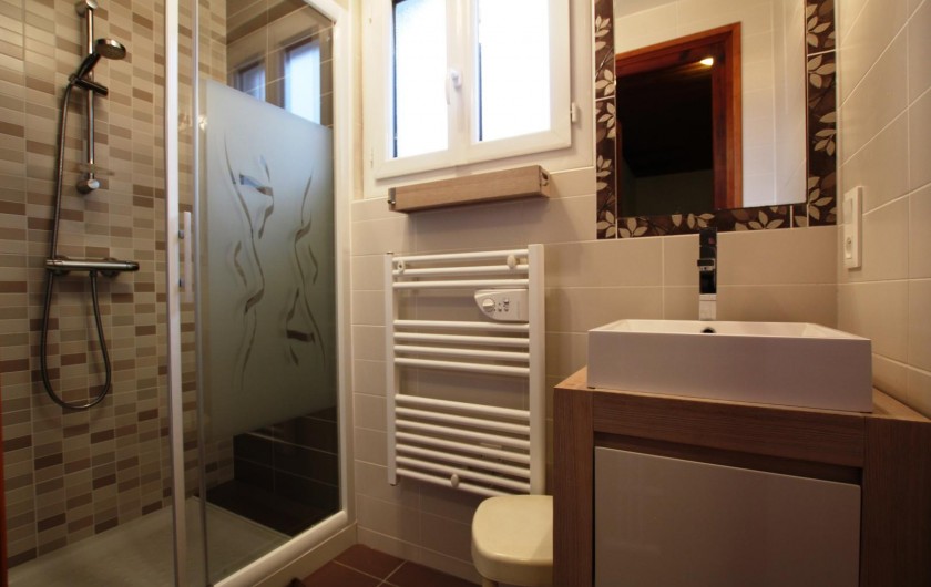Location de vacances - Gîte à Saint-Étienne-de-Baïgorry - salle d'eau à l'étage avec wc séparé