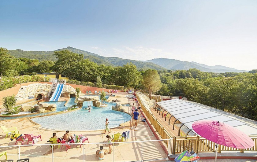 Location de vacances - Camping à Laroque-des-Albères - Complexe aquatique couvert et chauffé