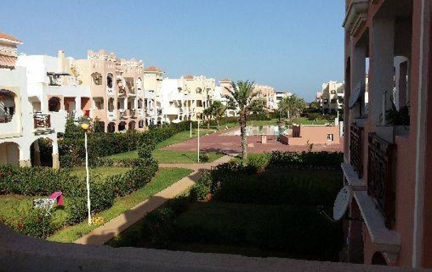 Location de vacances - Appartement à Saïdia - vue sur la piscine de notre terrasse