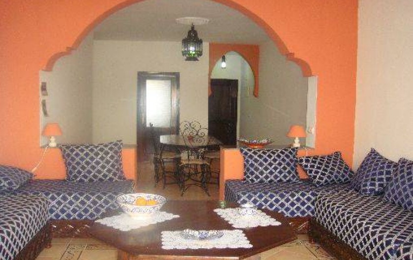 Location de vacances - Appartement à Saïdia - grand salon marocain