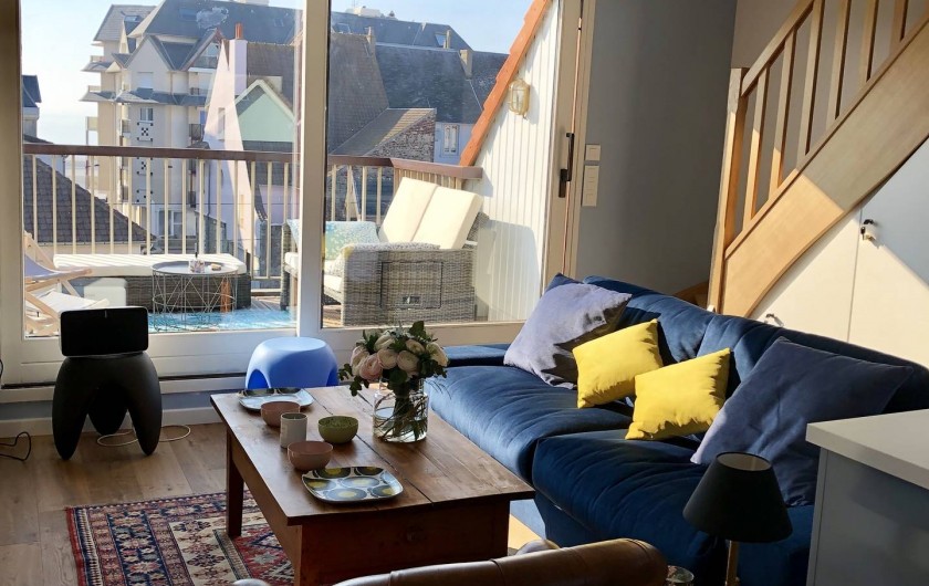 Location de vacances - Appartement à Wimereux - Salon sur Terrasse