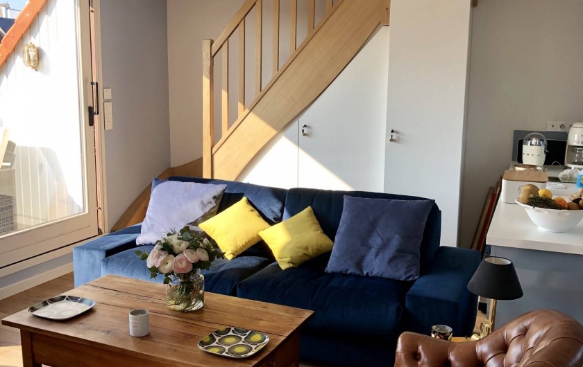 Location de vacances - Appartement à Wimereux - Canapé lit trés confortable vue mer