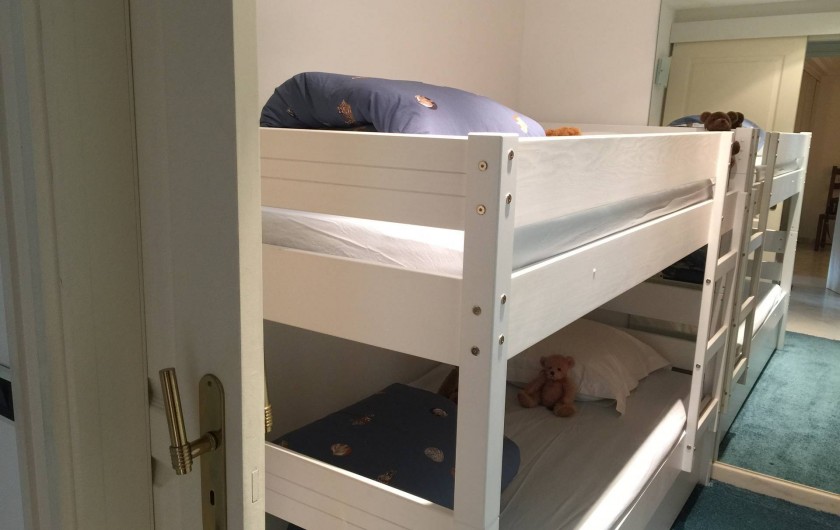 Location de vacances - Appartement à Cannes - Chambre avec deux lits superposés