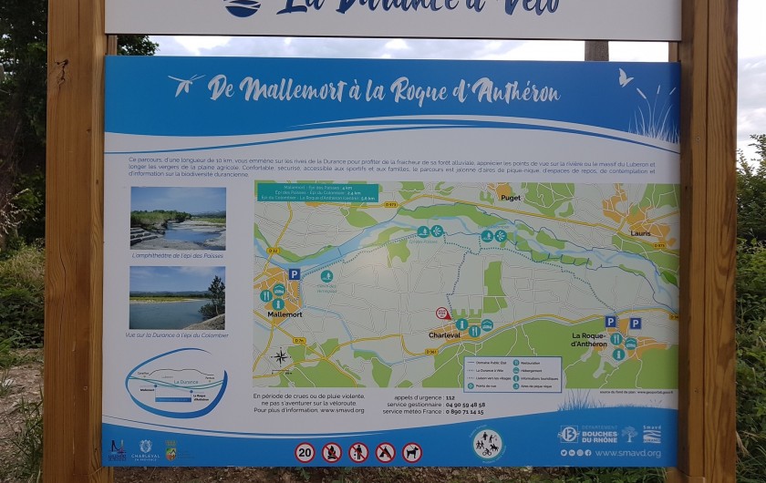 Location de vacances - Appartement à Charleval - parcours vélos et pédestres