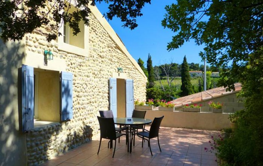 Location de vacances - Gîte à Cairanne - Gîte Les Vignes, terrasse