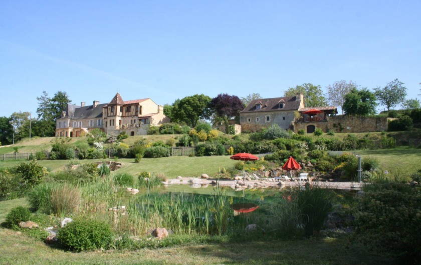 Location de vacances - Gîte à Saint-Cybranet - vue d'ensemble coté nord du domaine