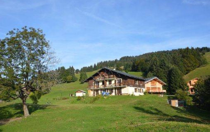 Location de vacances - Chalet à Crest-Voland - Vue depuis l'aval été
