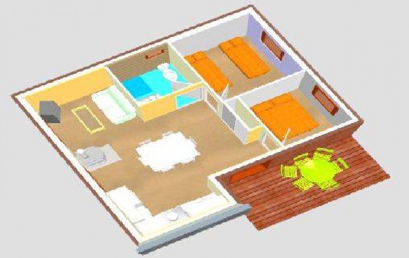 Location de vacances - Villa à Mercus-Garrabet