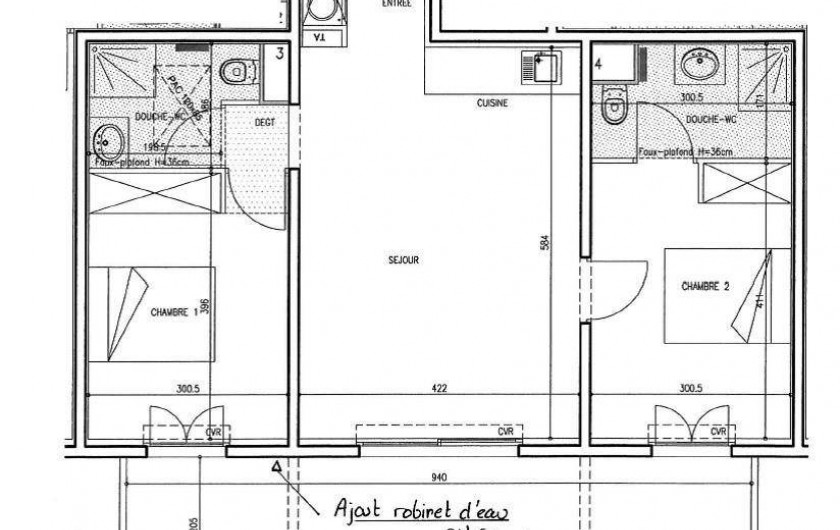 Location de vacances - Appartement à Calvi - Plan appartement