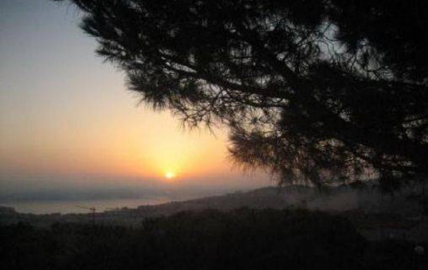 Location de vacances - Appartement à Banyuls-sur-Mer - lever de soleil vu de la maison