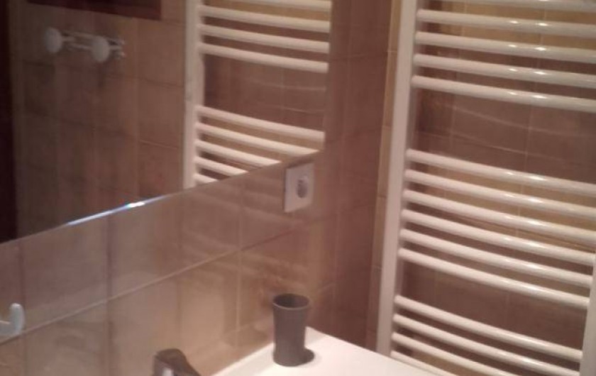 Location de vacances - Appartement à Le Grand-Bornand - salle de douche avec sèche serviette