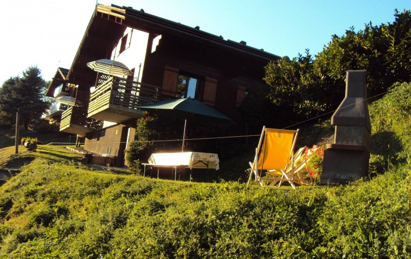 Location de vacances - Appartement à Le Grand-Bornand - terrasse extérieur - appt gauche