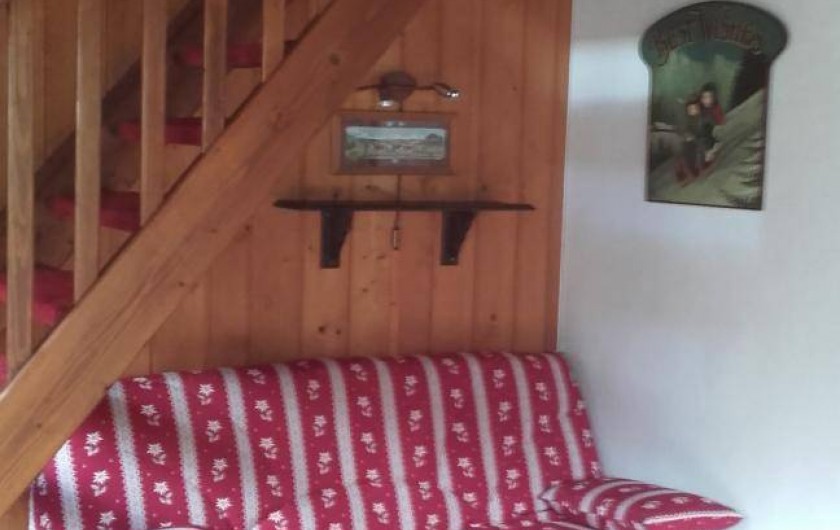 Location de vacances - Appartement à Le Grand-Bornand - salon- séjour - canapé