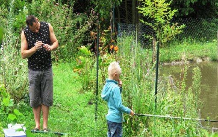 Location de vacances - Chambre d'hôtes à Habas - Pêche avec papa.