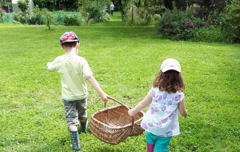 Location de vacances - Chambre d'hôtes à Habas - Direction le potager bio pour ramasser les légumes pour le dîner