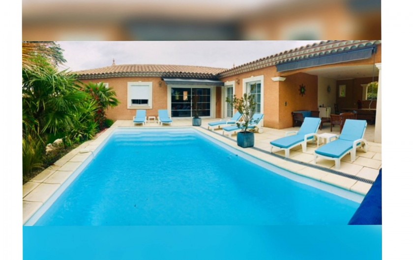Location de vacances - Villa à Saint-Dézéry - piscine 8par4 priofondeur 1,5m