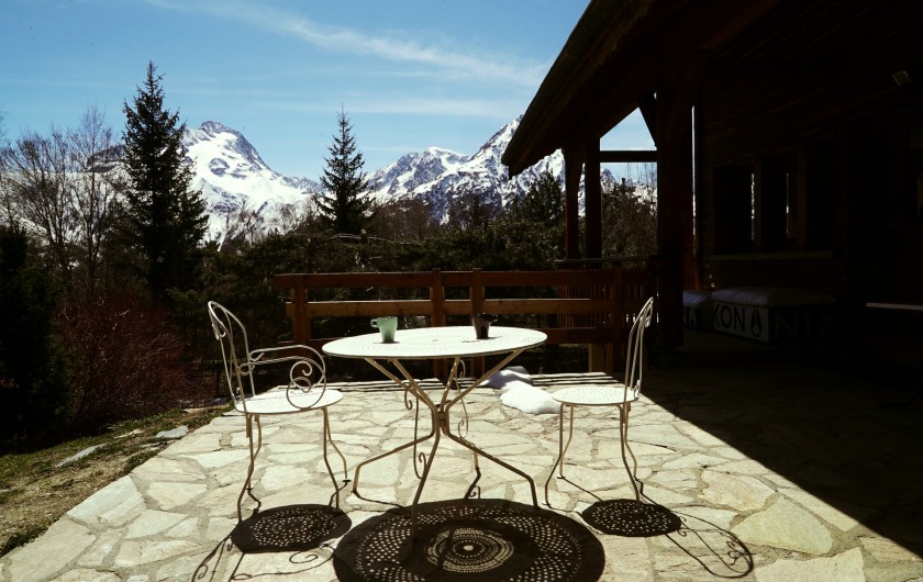 Location de vacances - Chalet à Les Deux Alpes - terrasse sud est