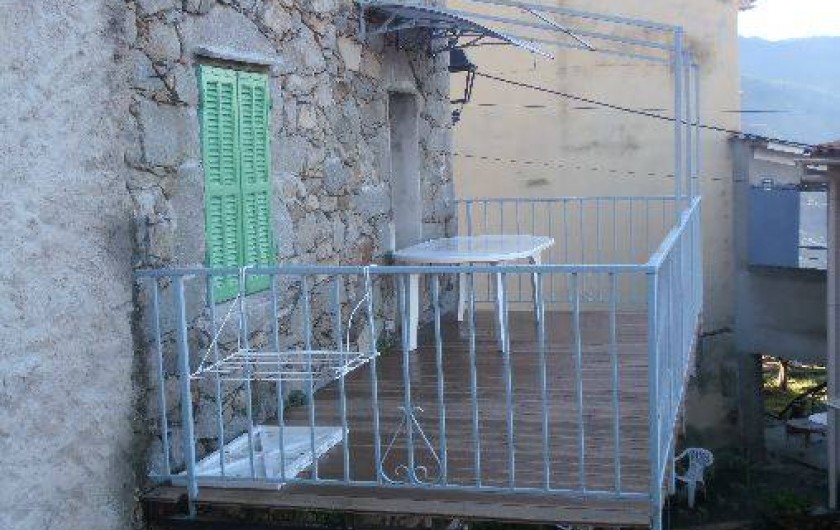 Location de vacances - Maison - Villa à Sari-d'Orcino - terrasse coté sud vue mer et montagne