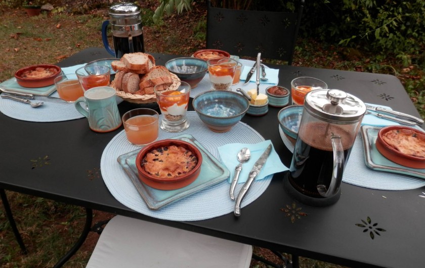 Location de vacances - Chambre d'hôtes à Faycelles - Savourer un petit -déjeuner copieux.