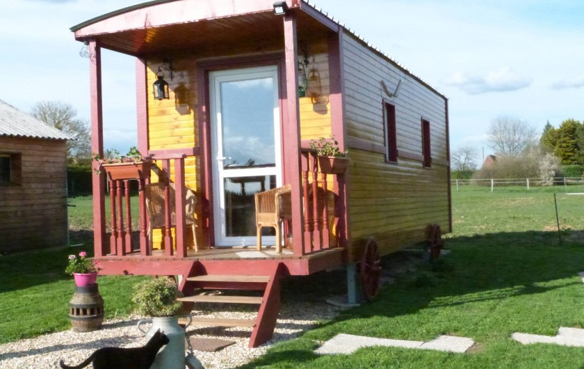 Location de vacances - Roulotte à Malleville-sur-le-Bec - Roulotte sur terrain privé