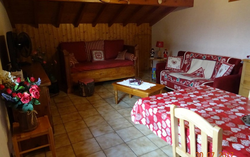 Location de vacances - Appartement à Cordon - Salon , lit canapé