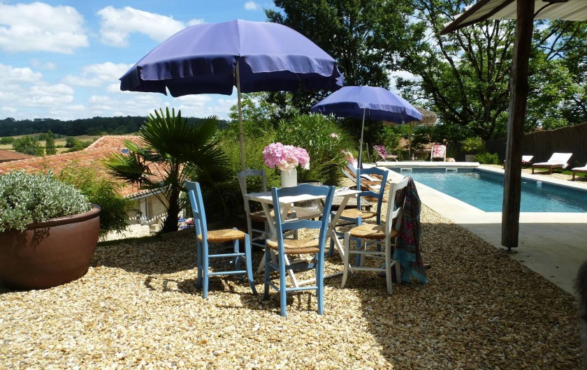 Location de vacances - Gîte à Festalemps - vue de la piscine