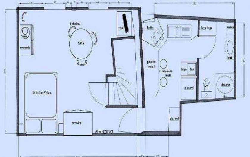 Location de vacances - Gîte à Bergheim - Plan  (non contractuel)