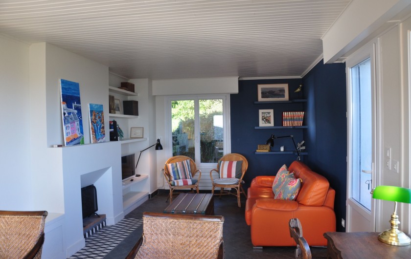 Location de vacances - Maison - Villa à Sauzon - salon cheminée